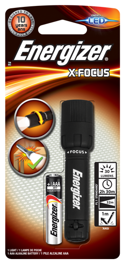 Картинка Фонарь компактный ENERGIZER X-Focus 2x AA черный