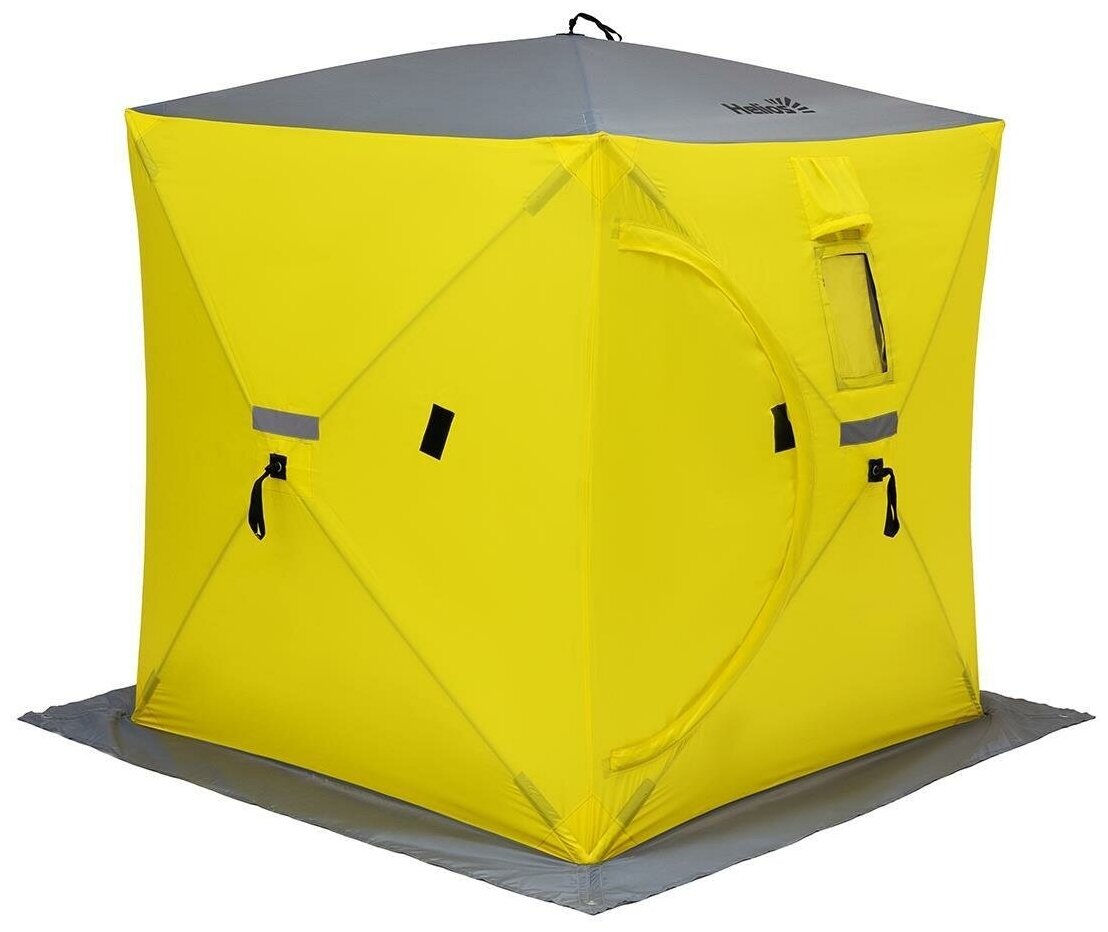 Фотография Палатка зимняя HELIOS КУБ утепленный (желтый/серый) HS-ISCI-150YG