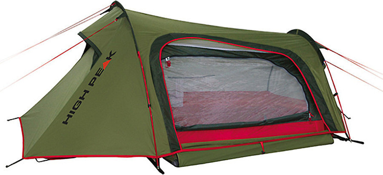Фото Палатка HIGH PEAK SPARROW 2 LW (2-x местн.) (нагрузка: 3.000мм)(оливковый/красный)