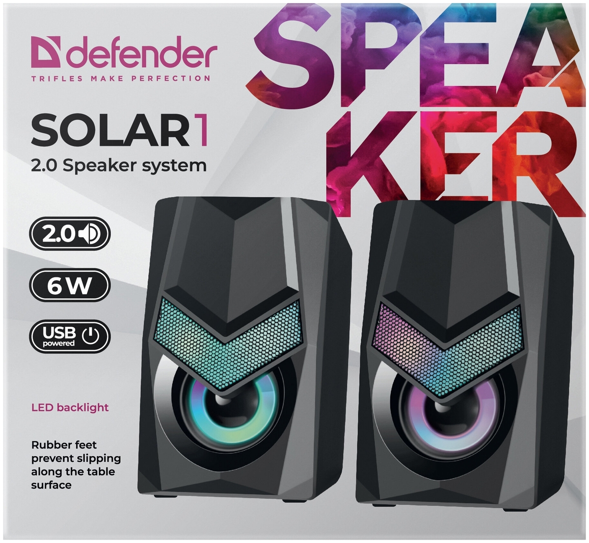 Акустическая система DEFENDER Solar 1 (2.0) Black (65401) заказать