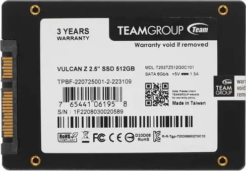 Фотография Жесткий диск SSD Team Group T253TZ512G0C101