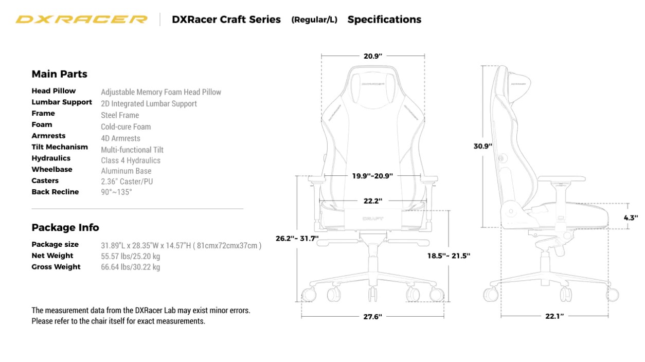 Игровое компьютерное кресло DXRACER Craft Standard F-23 Thinker (GC/LCF23LTA) Казахстан