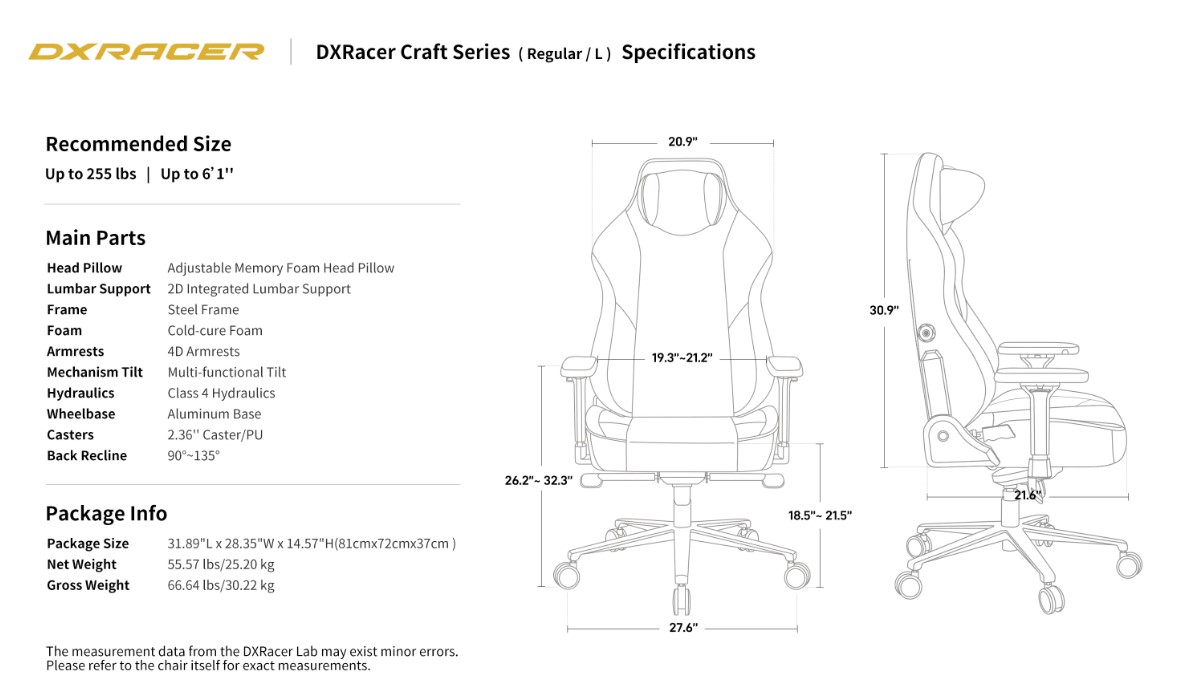 Игровое компьютерное кресло DXRACER Craft Standard F-23 Emaze (GC/LCF23LTA) Казахстан