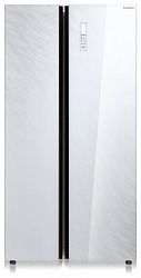 Холодильник БИРЮСА SBS 587 WG белое стекло