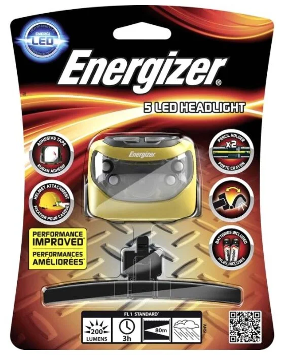 Картинка Фонарь налобный ENERGIZER 5 Led 3x AAA Картинка Фонарь налобный ENERGIZER 5 Led 3x AAA