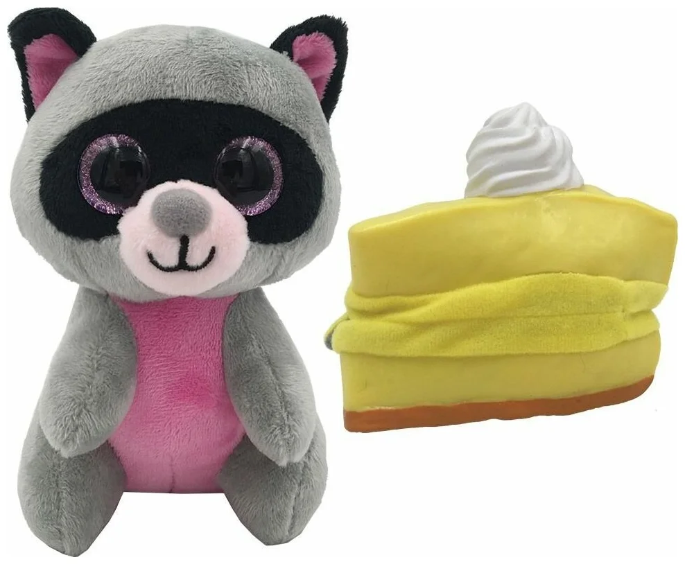 Фото Мягкая игрушка Sweet pupsтрансформер Wild cakes 11 см Енот 1712006-11