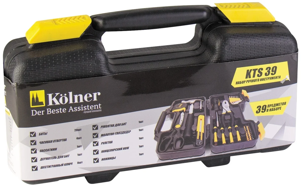 Картинка Набор ручного инструмента KOLNER KTS 39 Картинка Набор ручного инструмента KOLNER KTS 39
