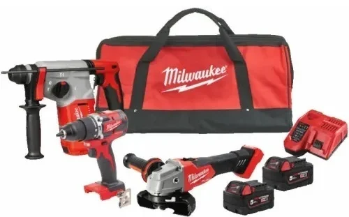 Фото Набор инструментов MILWAUKEE 4933492517 (шуруповерт, перфоратор, ЗУ, 2 акк., сумка) Фото Набор инструментов MILWAUKEE 4933492517 (шуруповерт, перфоратор, ЗУ, 2 акк., сумка)