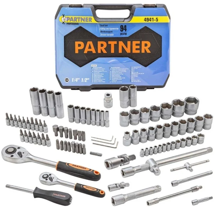 Фото Набор инструментов PARTNER 94 пр. (PA-4941-5) Фото Набор инструментов PARTNER 94 пр. (PA-4941-5)