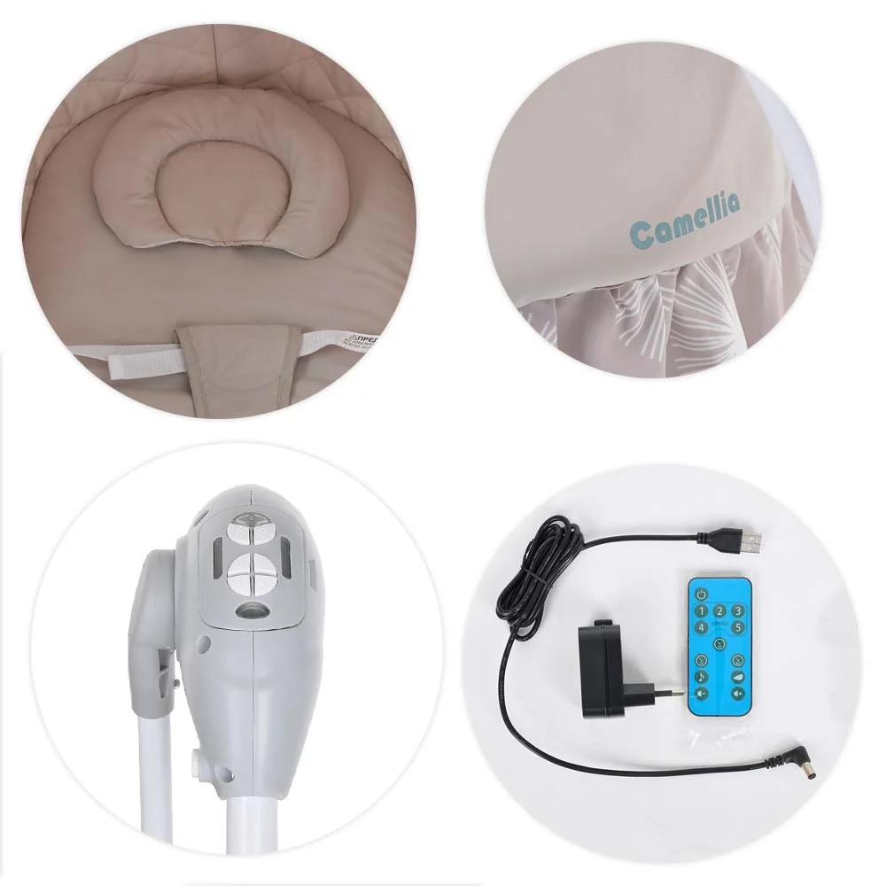 Картинка Электрокачели-колыбель PITUSO Camellia Dandelion grey/Одуванчик, серый SG239-dandelion grey Картинка Электрокачели-колыбель PITUSO Camellia Dandelion grey/Одуванчик, серый SG239-dandelion grey