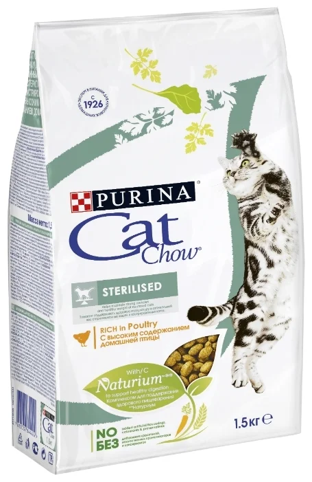Фотография Корм для кошек PURINA Cat Chow д/стерилиз. 1,5 кг