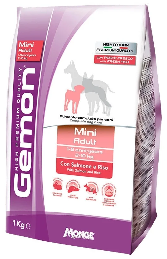 Корм GEMON DOG MINI ADULTСУХОЙ КОРМ ДЛЯ МЕЛКИХ ПОРОД СОБАК С КУРИЦЕЙ И РИСОМ 3 000 гр