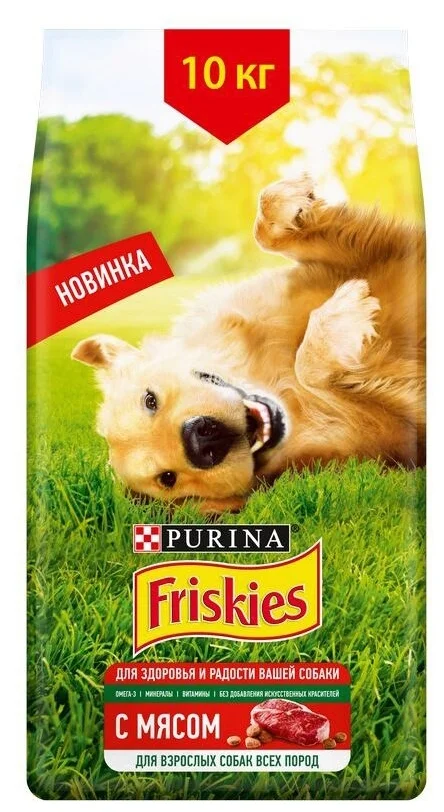Корм для собак PURINA Friskies Adult мясо 10 кг