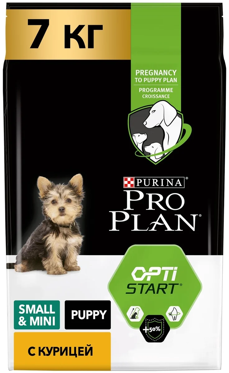 Корм для собак PURINA Pro Plan д/щенков мелк.пор. курица/рис 7 кг