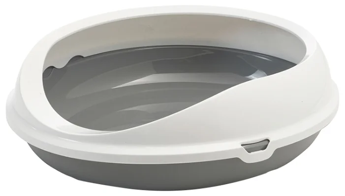 Лоток SAVIC круглый с бортиком серо-белый 0268-00WG