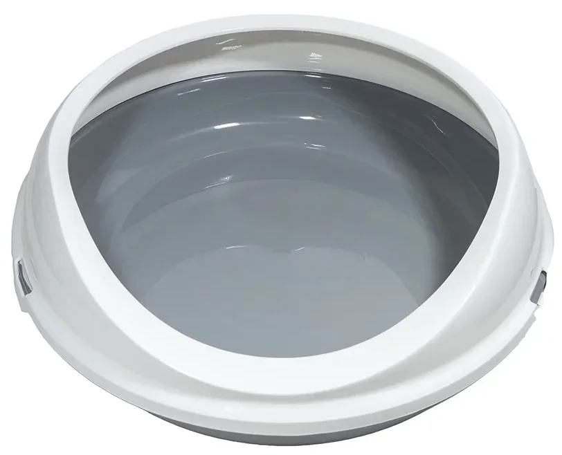 Фотография Лоток SAVIC круглый с бортиком серо-белый 0268-00WG