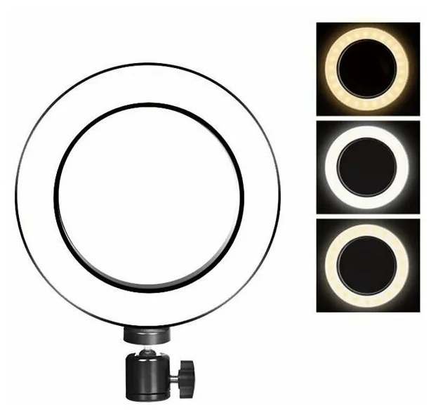 Фото Кольцевая лампа SELFIE RING Ring Fill Light ZD666 26 см Black