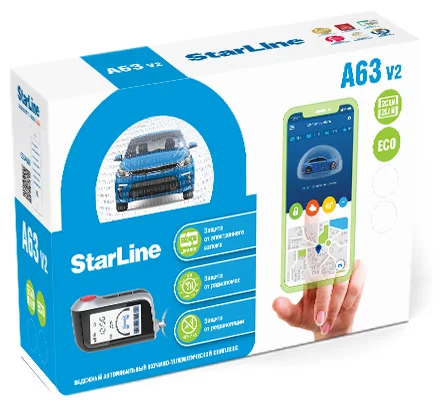 Автосигнализация Star Line A63 V2 2CAN+2LIN ЕСО