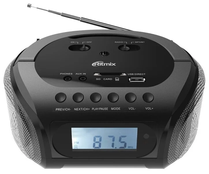 Фото Магнитола RITMIX RBB-020BT серебристый