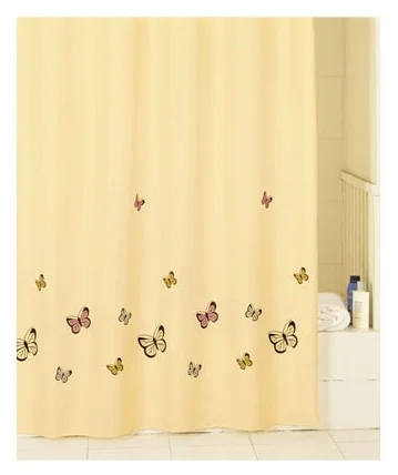 Фото Штора для ванной комнаты IDDIS Yellow Butterfly 200х200 см SCID033P
