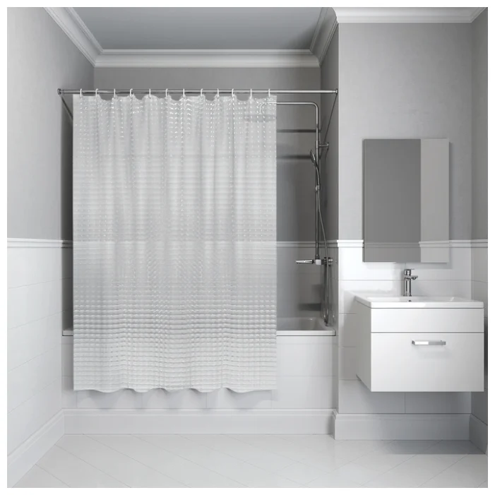 Фото Штора для ванной комнаты IDDIS EVA Stereo Squere 200x180 см 500E18Si11