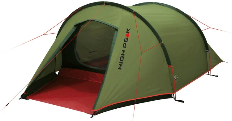 Фото Палатка HIGH PEAK KITE 3 LW (3-x местн.) (оливковый/красный)