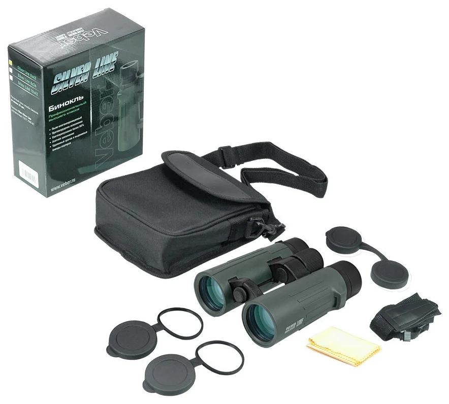 Купить Бинокль VEBER Silver Line БН 8x42 WP Купить Бинокль VEBER Silver Line БН 8x42 WP