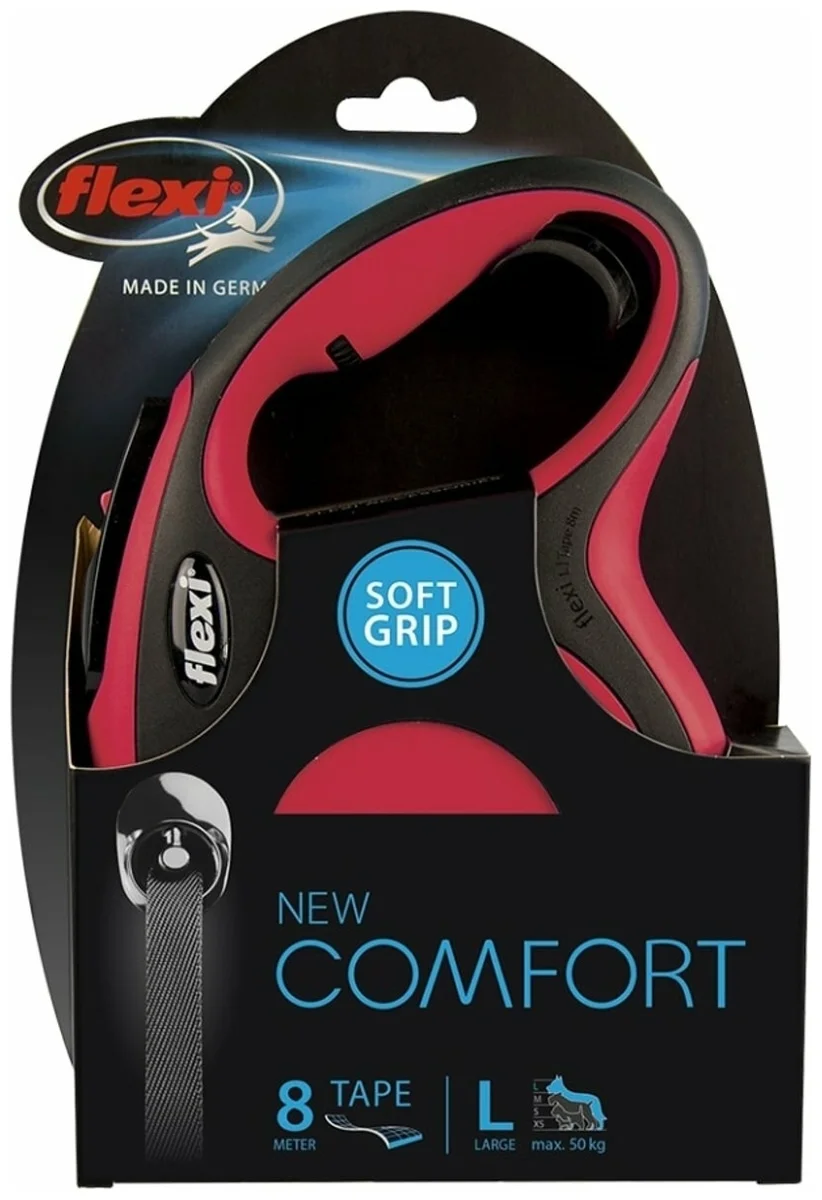 Фотография Рулетка-поводок FLEXI New COMFORT L красный 043-707