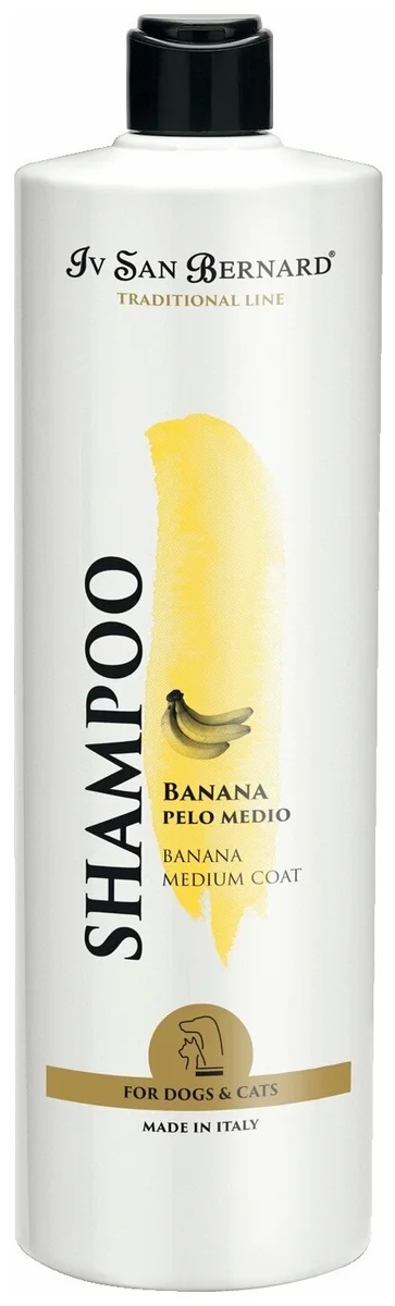 Фото IV SAN BERNARD TRAD BANANA Шампунь для шерсти средней длины, 1000 мл