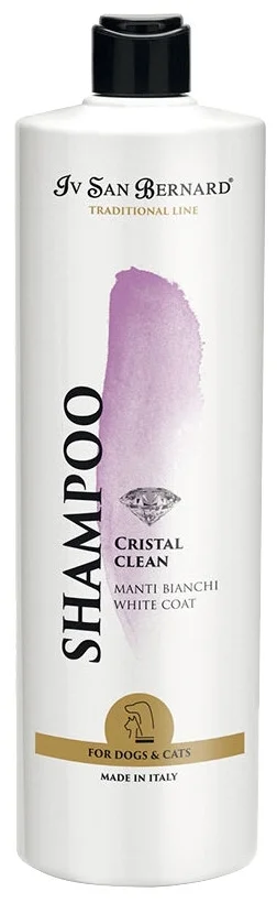 Фото IV SAN BERNARD TRAD CRISTAL CLEAN Шампунь для устранения желтизны шерсти, 1000 мл
