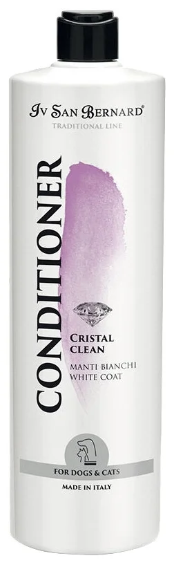 Фото IV SAN BERNARD TRAD CRISTAL CLEAN Кондиционер для устранения желтизны шерсти , 1000 мл