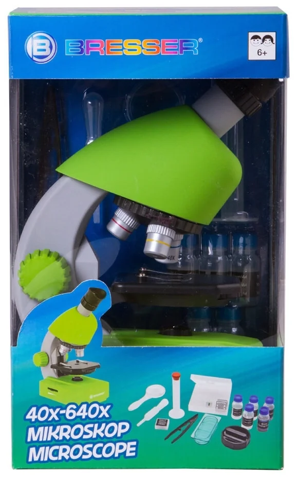 Фото Микроскоп BRESSER Junior 40x-640x Green
