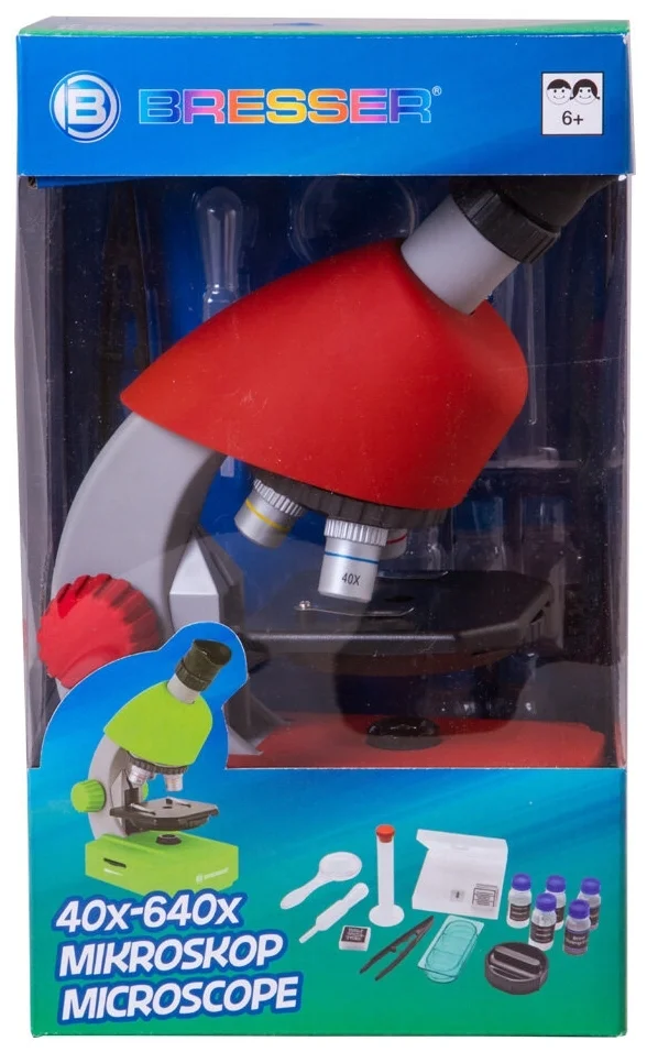 Фото Микроскоп BRESSER Junior 40x-640x Red