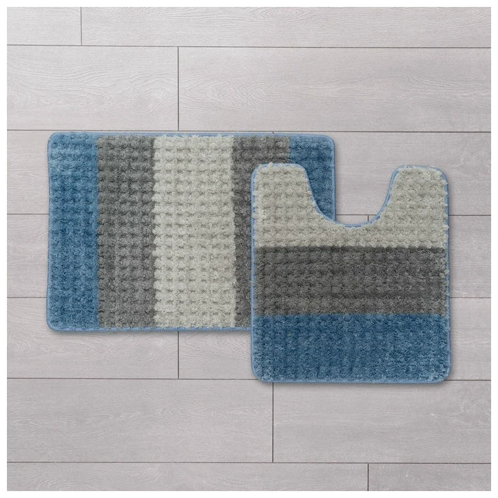 Фотография Набор ковриков для ванной комнаты IDDIS Promo 45х65 + 45х50 см P36M465i12