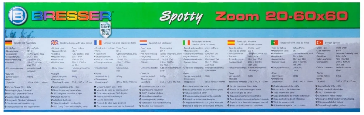 Зрительная труба BRESSER Junior Spotty 20–60x60 Казахстан