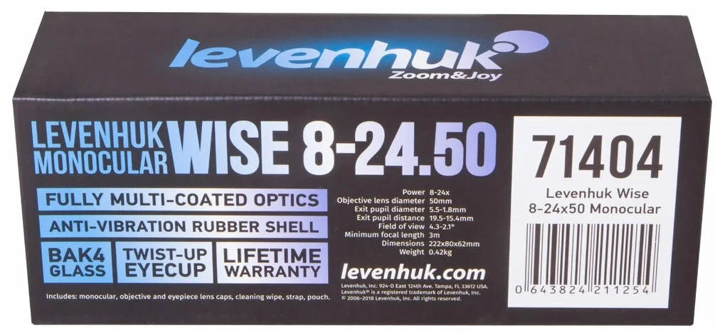 Монокуляр LEVENHUK Wise 8–24x50 Казахстан