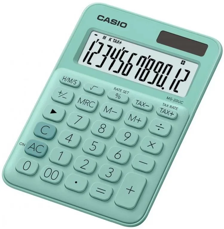Фото Калькулятор настольный CASIO MS-20UC-GN-W-EC Фото Калькулятор настольный CASIO MS-20UC-GN-W-EC