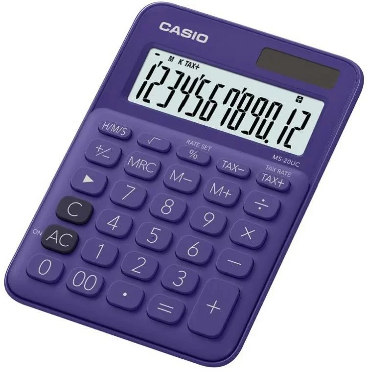 Фото Калькулятор настольный CASIO MS-20UC-PL-W-EC Фото Калькулятор настольный CASIO MS-20UC-PL-W-EC