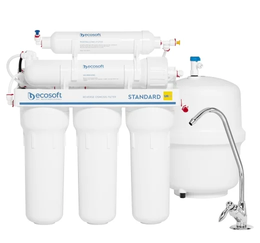 Фильтр обратного осмоса ECOSOFT Standard 5-50P с помпой и минерализатором (1 уголь.картридж) (MO550MPECOSTD)