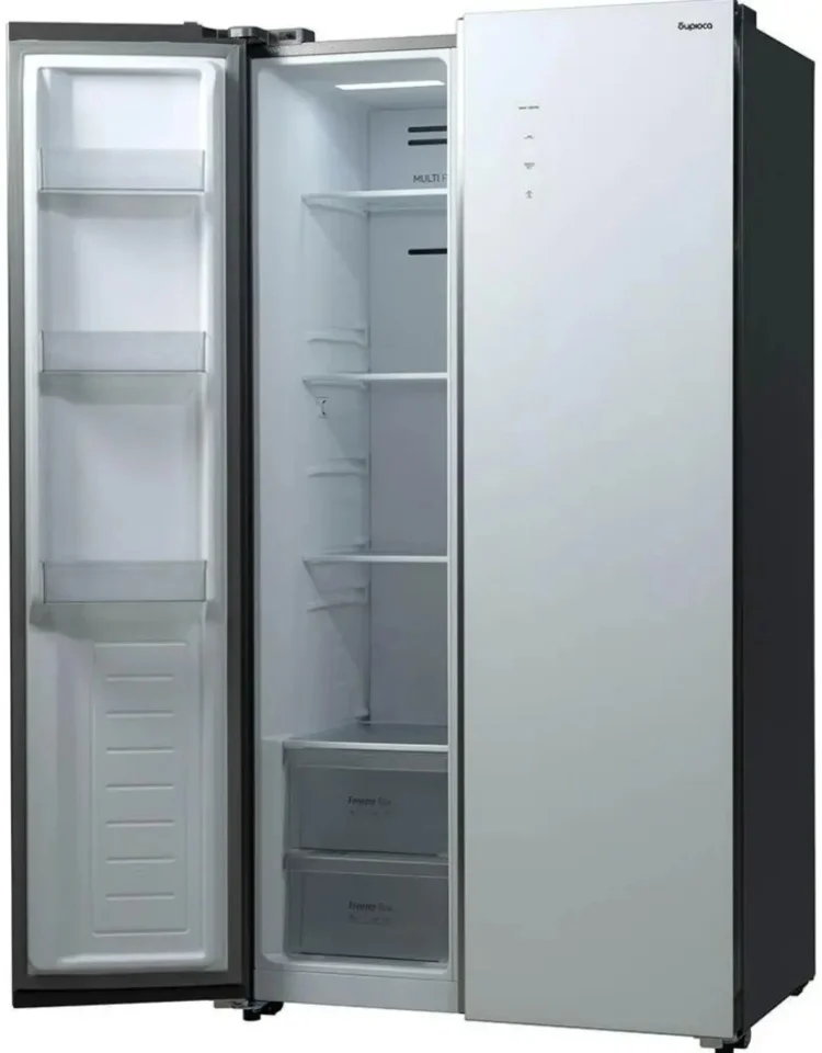 Цена Холодильник БИРЮСА SBS 541TWG белое текстур.стекло