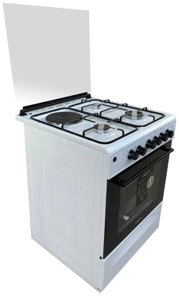 Фотография Плита VESTA-MK 10 white 3+1 комбинированная духовка (белый)
