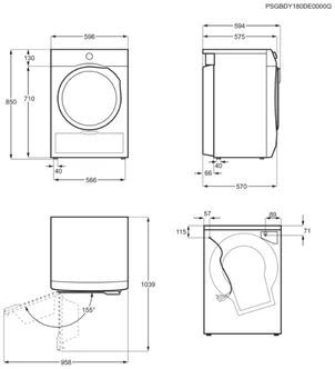 Сушильная машина ELECTROLUX EW6CR527P Казахстан