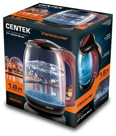 Цена Чайник CENTEK CT-0034 Black