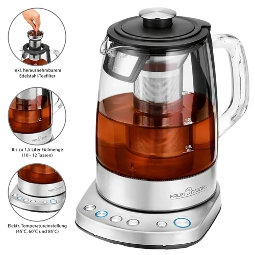Картинка Чайник PROFI COOK PC-WKS 1167 G