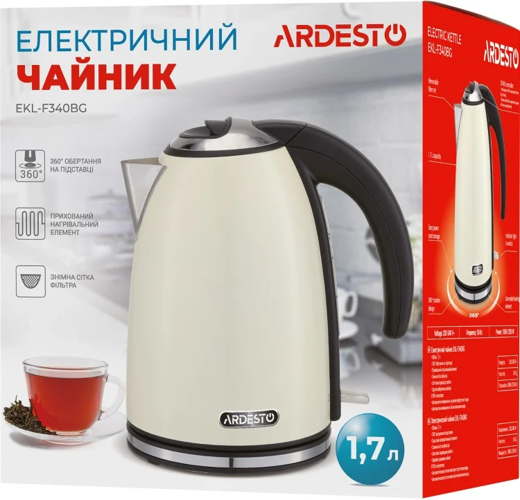 Цена Чайник ARDESTO EKL-F340BG