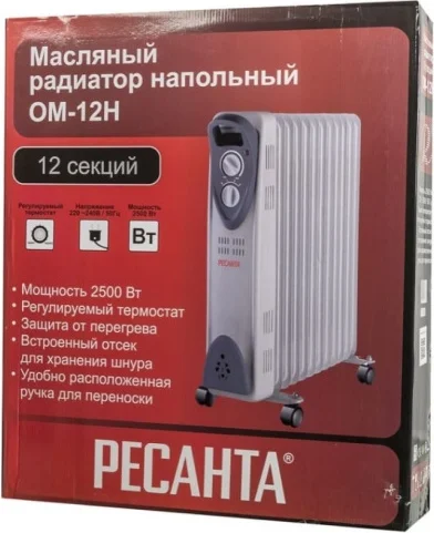 Обогреватель масляный РЕСАНТА ОМ-12Н (67/3/9) заказать Обогреватель масляный РЕСАНТА ОМ-12Н (67/3/9) заказать