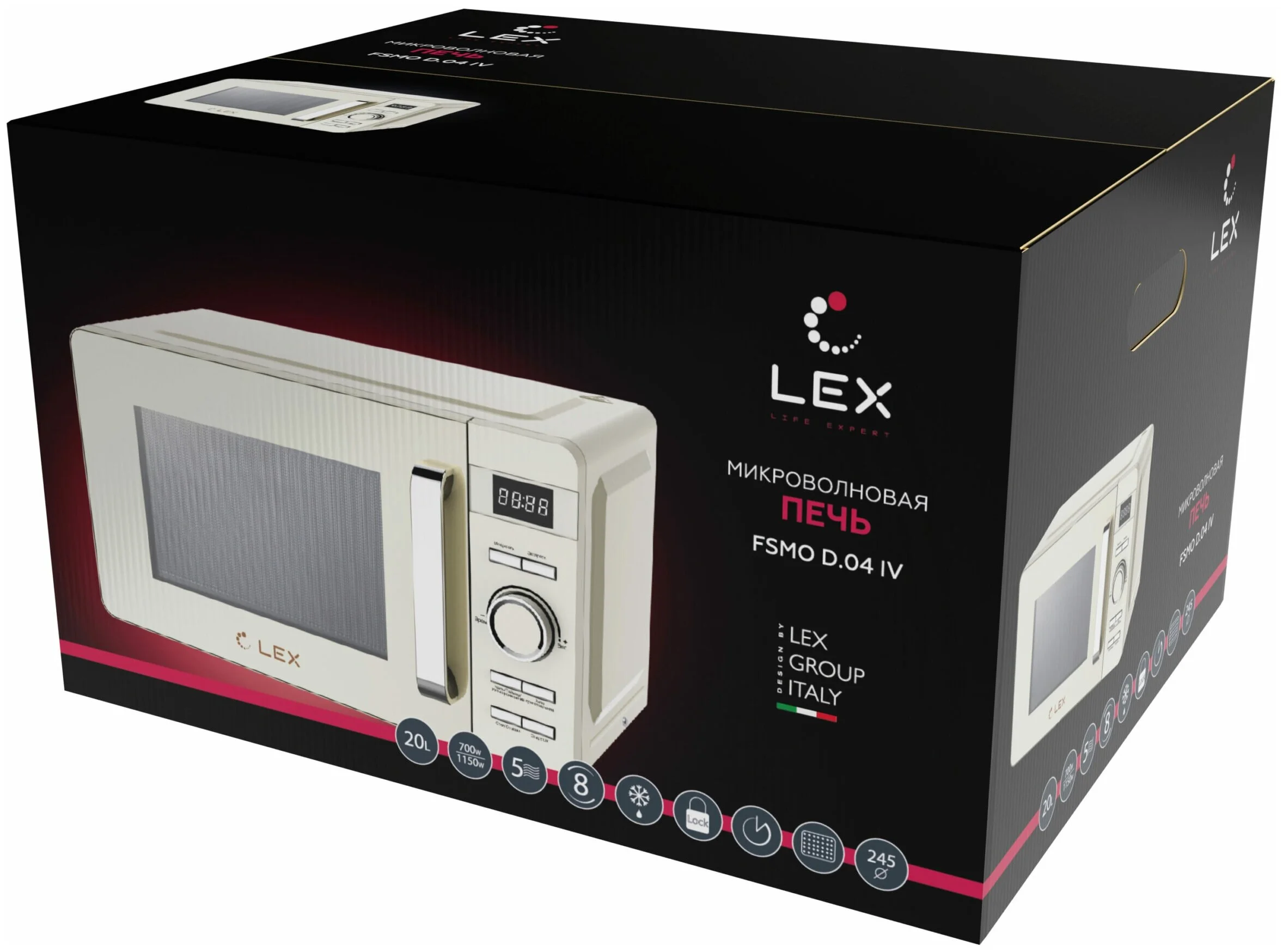 Картинка Микроволновая печь LEX FSMO D.02 WH