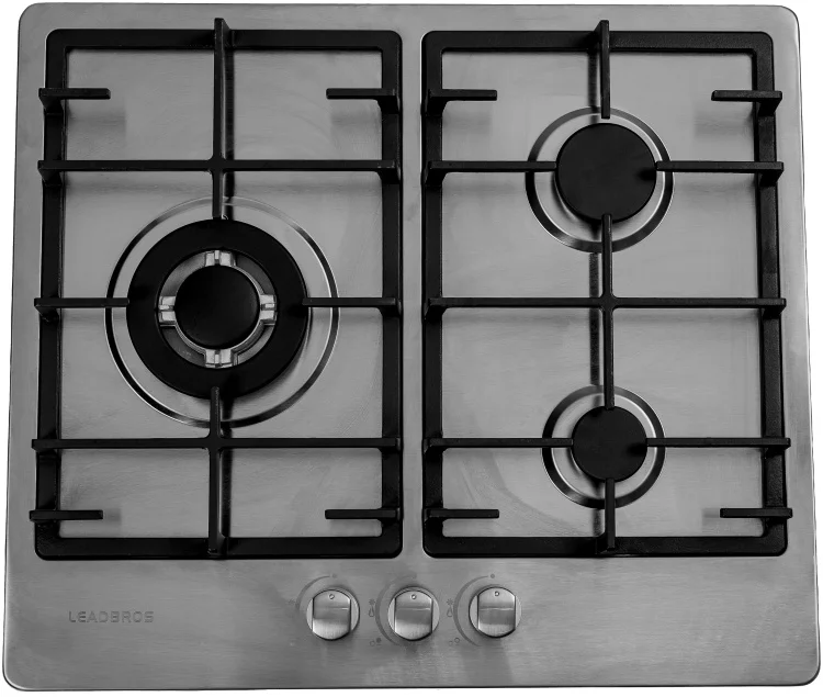 Варочная поверхность LEADBROS 3 GB6001SS серебристый