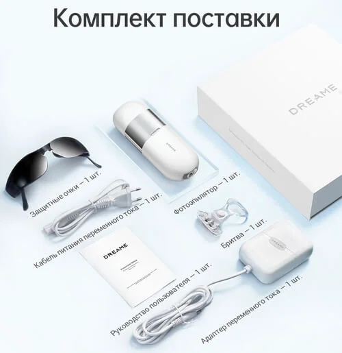 Картинка Фотоэпилятор DREAME IPL Home Use Hair Removal Device White (D-1186) Картинка Фотоэпилятор DREAME IPL Home Use Hair Removal Device White (D-1186)
