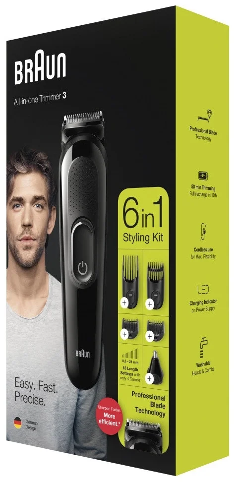 Фотография Триммер BRAUN MGK3220 BLK/BLK BOX CEEMEA